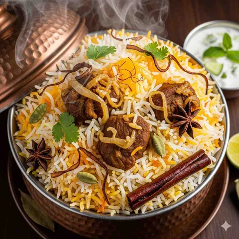 Mutton Boneless Dum Biryani