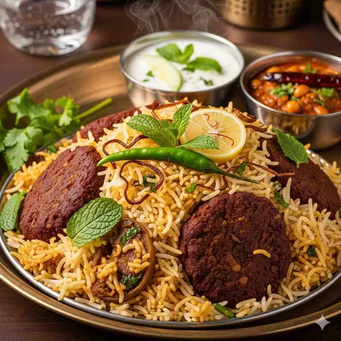 Mutton Peshwari Chap Biryani