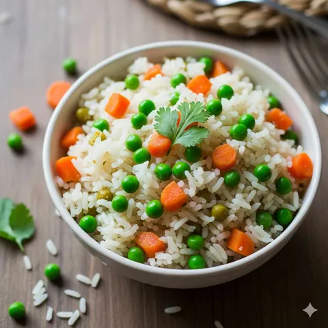 Green Pease & Carrot Rice