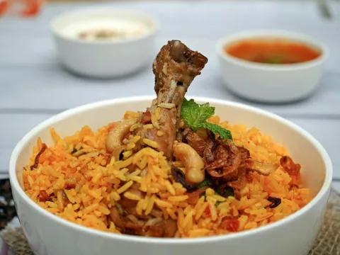 Chicken Leg Dum Biryani with 10 Leg Piece