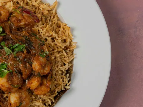 Prawns Hyderabadi Dum Biryani